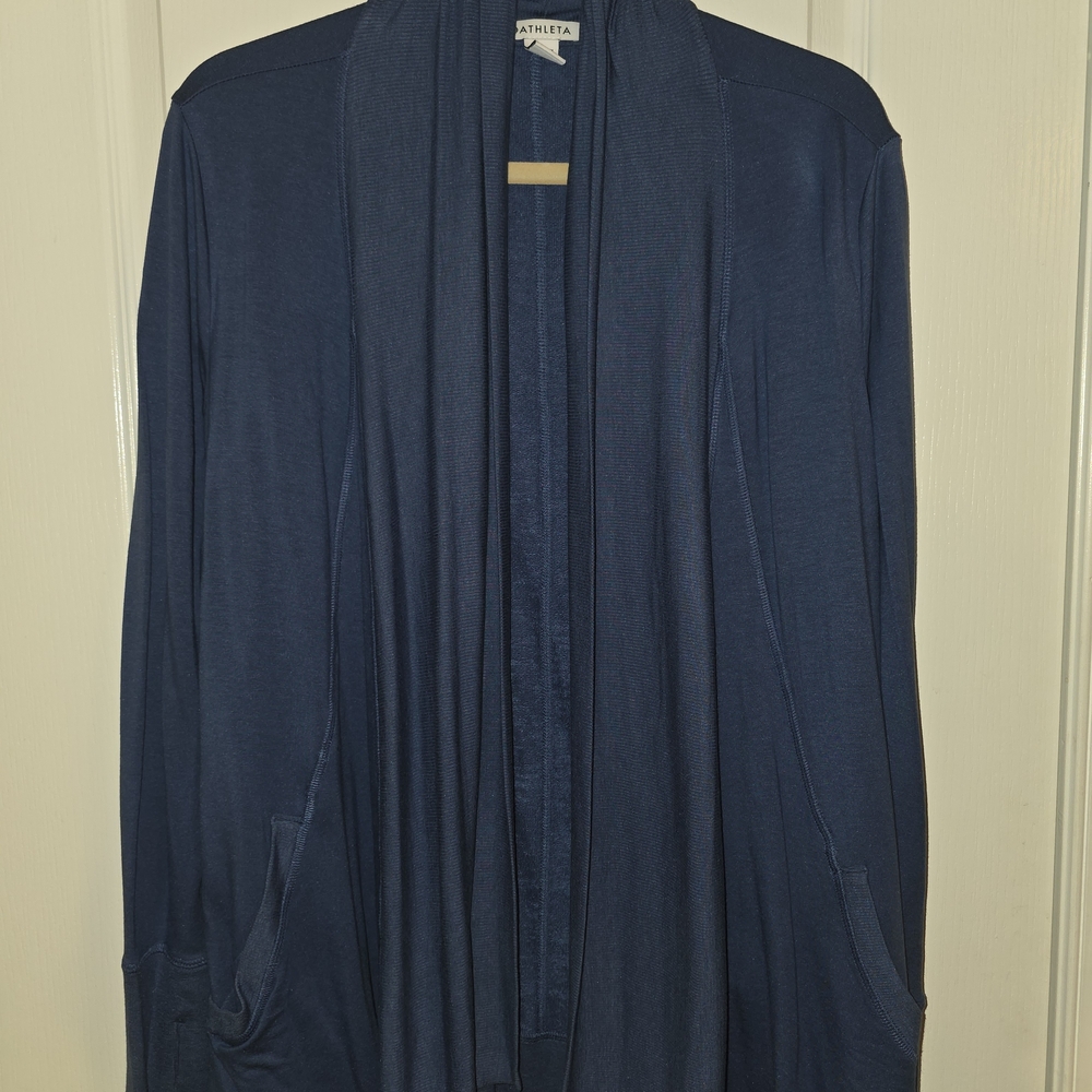 Athleta Pranayama Deep Blue Draped Wrap